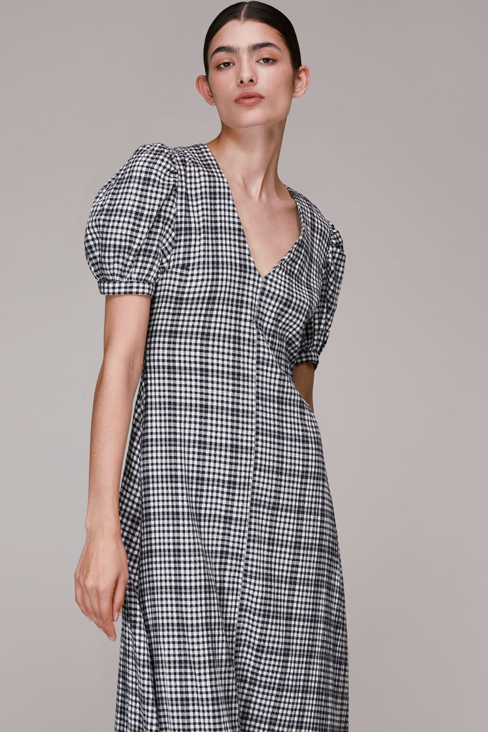 Multicolour Tabitha Checked Midi Dress