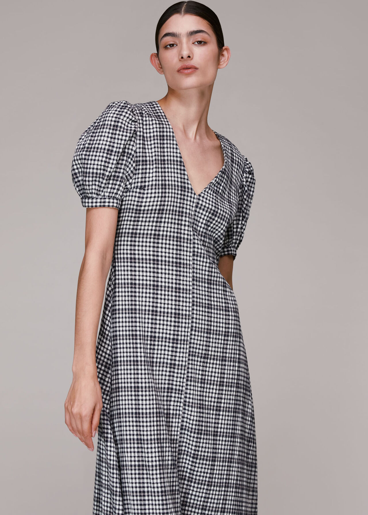 Tabitha Checked Midi Dress