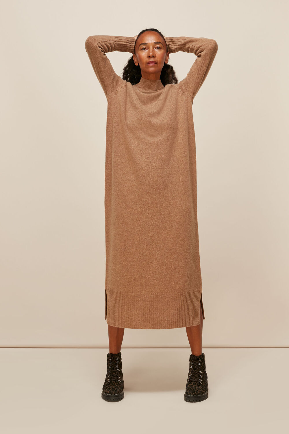 Longline Wool Knit Dress