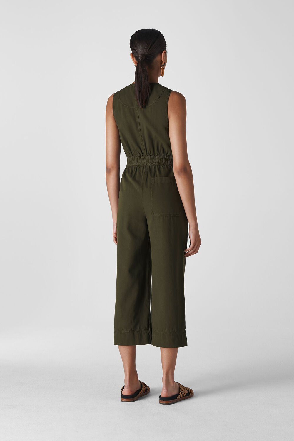 Ria Denim Jumpsuit Khaki