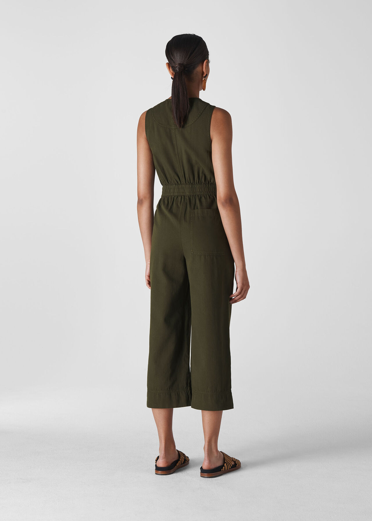 Ria Denim Jumpsuit Khaki