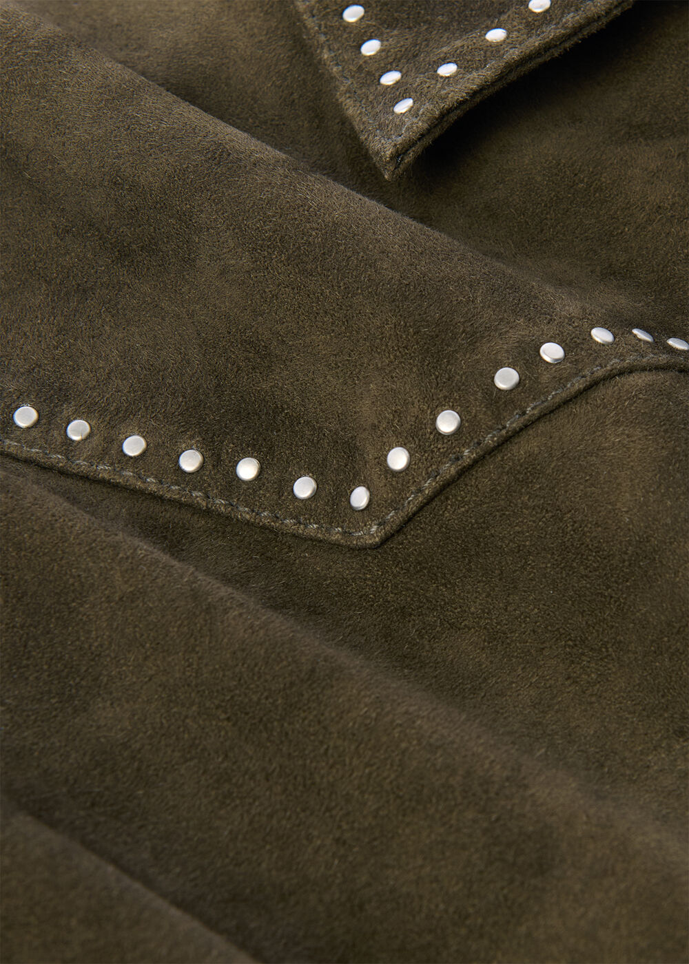 Suede Leather Studded Jacket