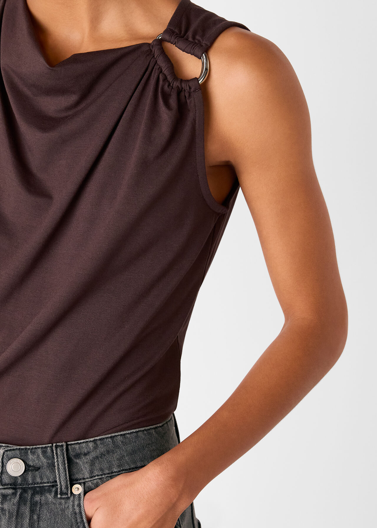 Ring Detail Sleeveless Top