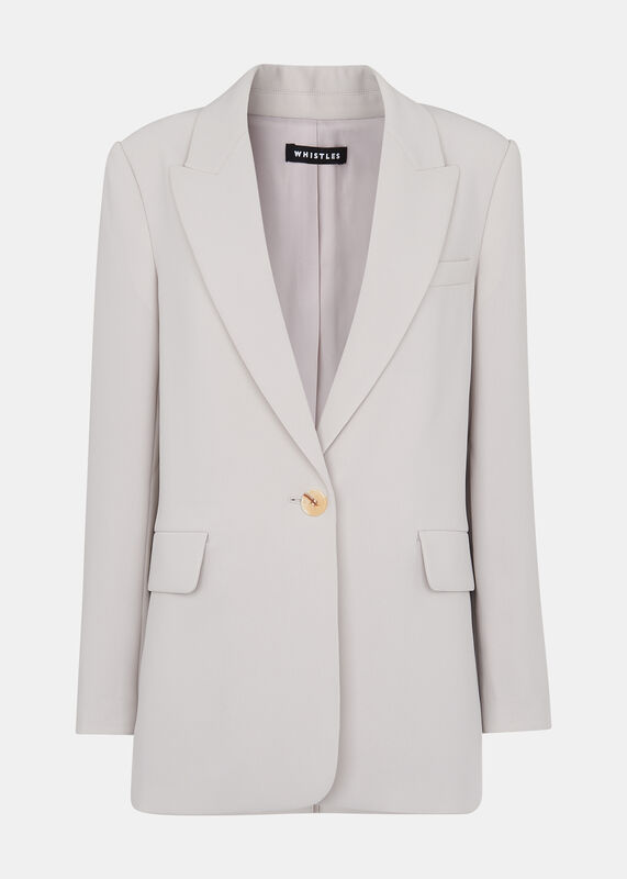 Crepe Boyfriend Blazer