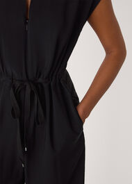 Petite Sleeveless Drawstring Jumpsuit