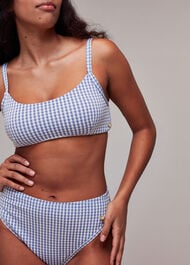 Gingham Texture Bikini Bottom