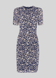 Wheat Floral Silk Bodycon