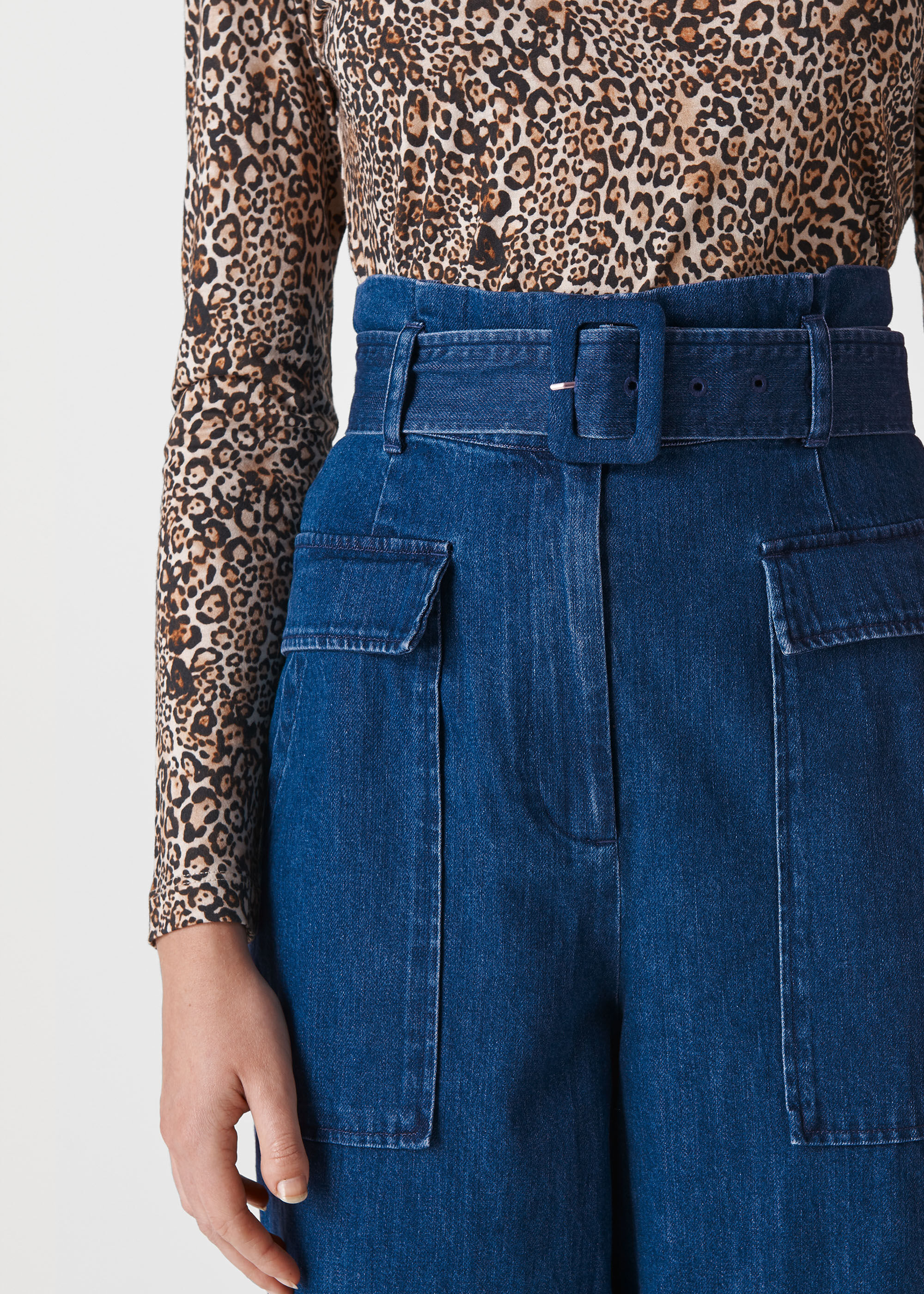 denim utility trousers