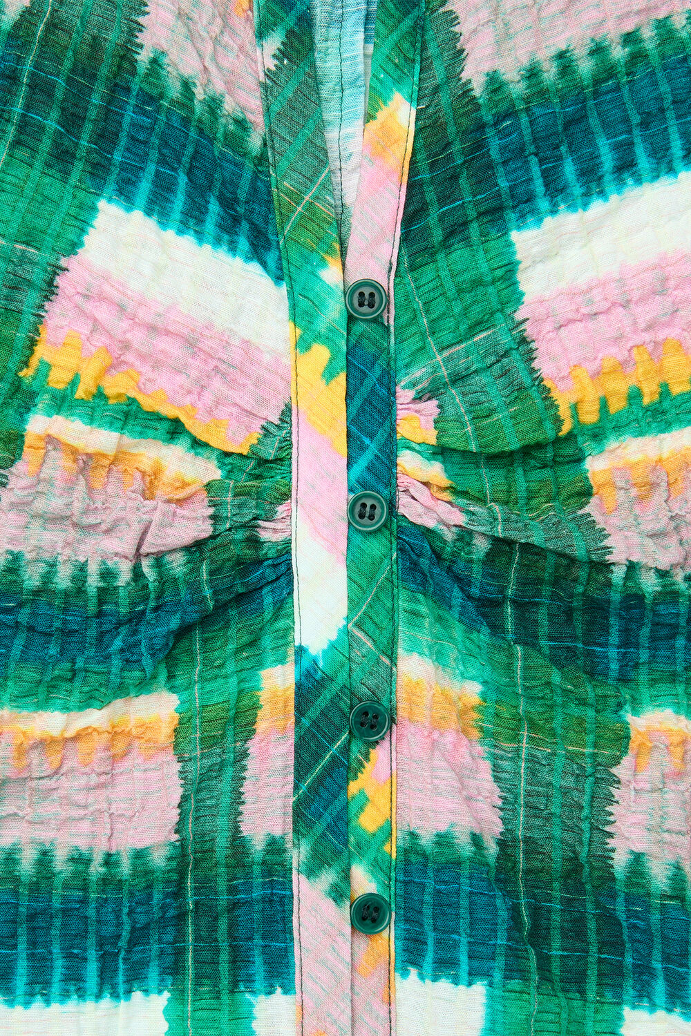 Green Checked Button Shirt