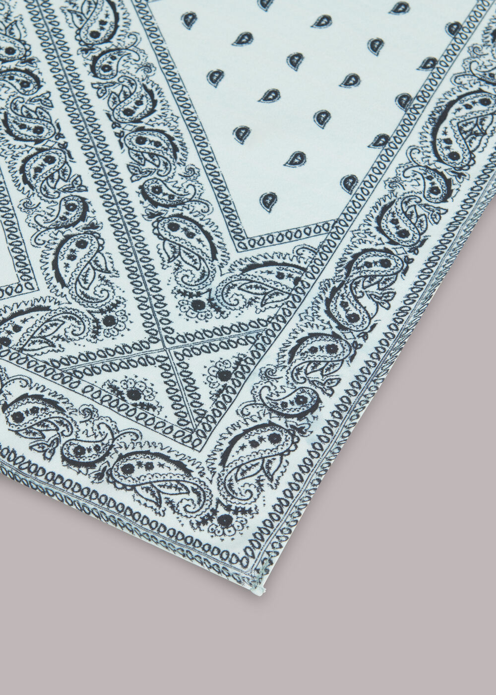 Bandana Print Silk Scarf