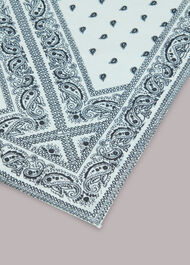 Bandana Print Silk Scarf