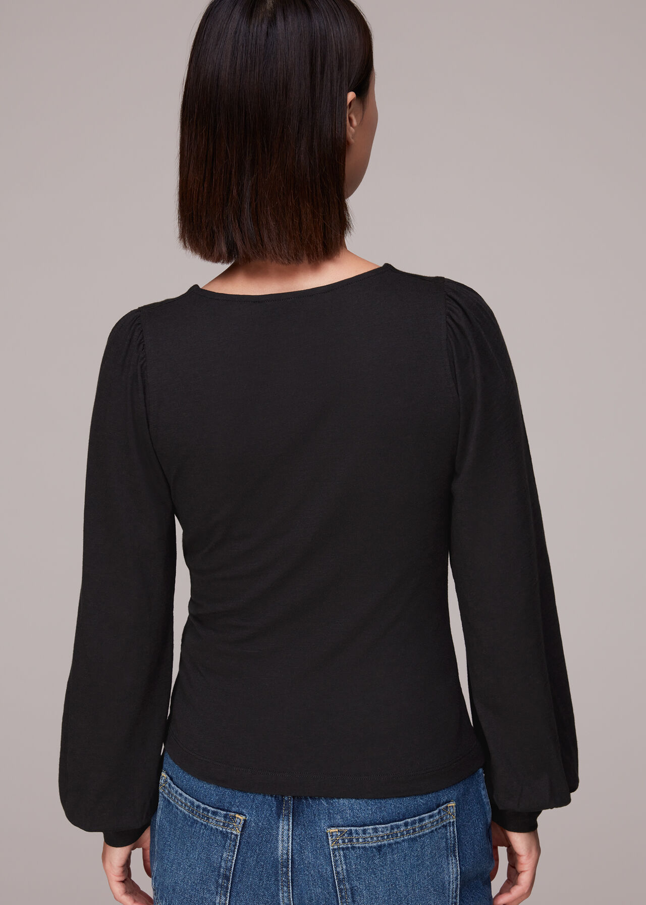 Amber V neck Button Top