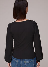 Amber V neck Button Top