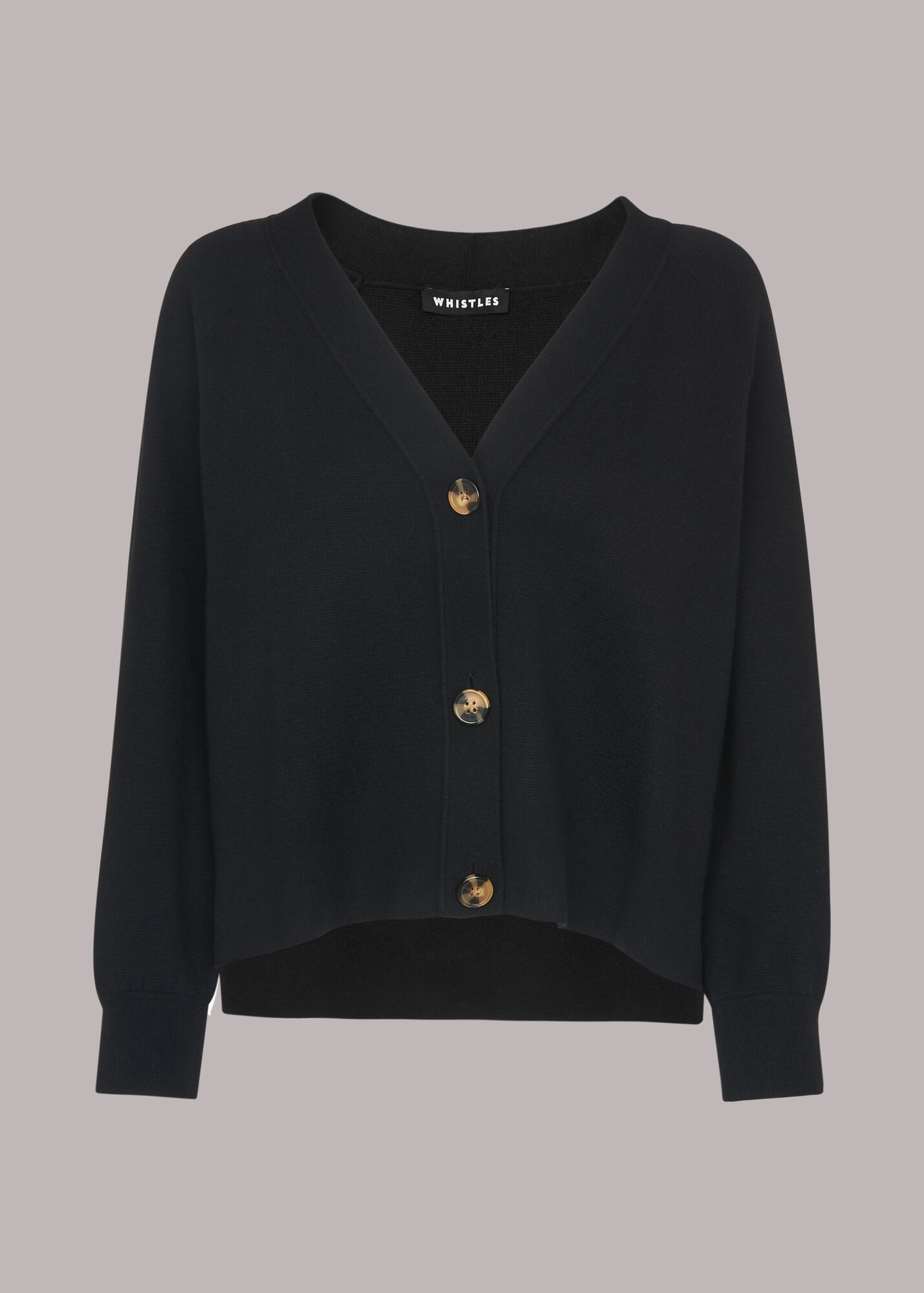 Black Button Through Cardigan WHISTLES Whistles