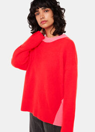 Colour block Crew Neck Knit