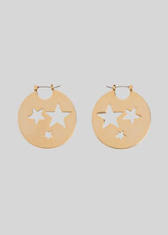 Star Cut Out Earring Gold/Multi