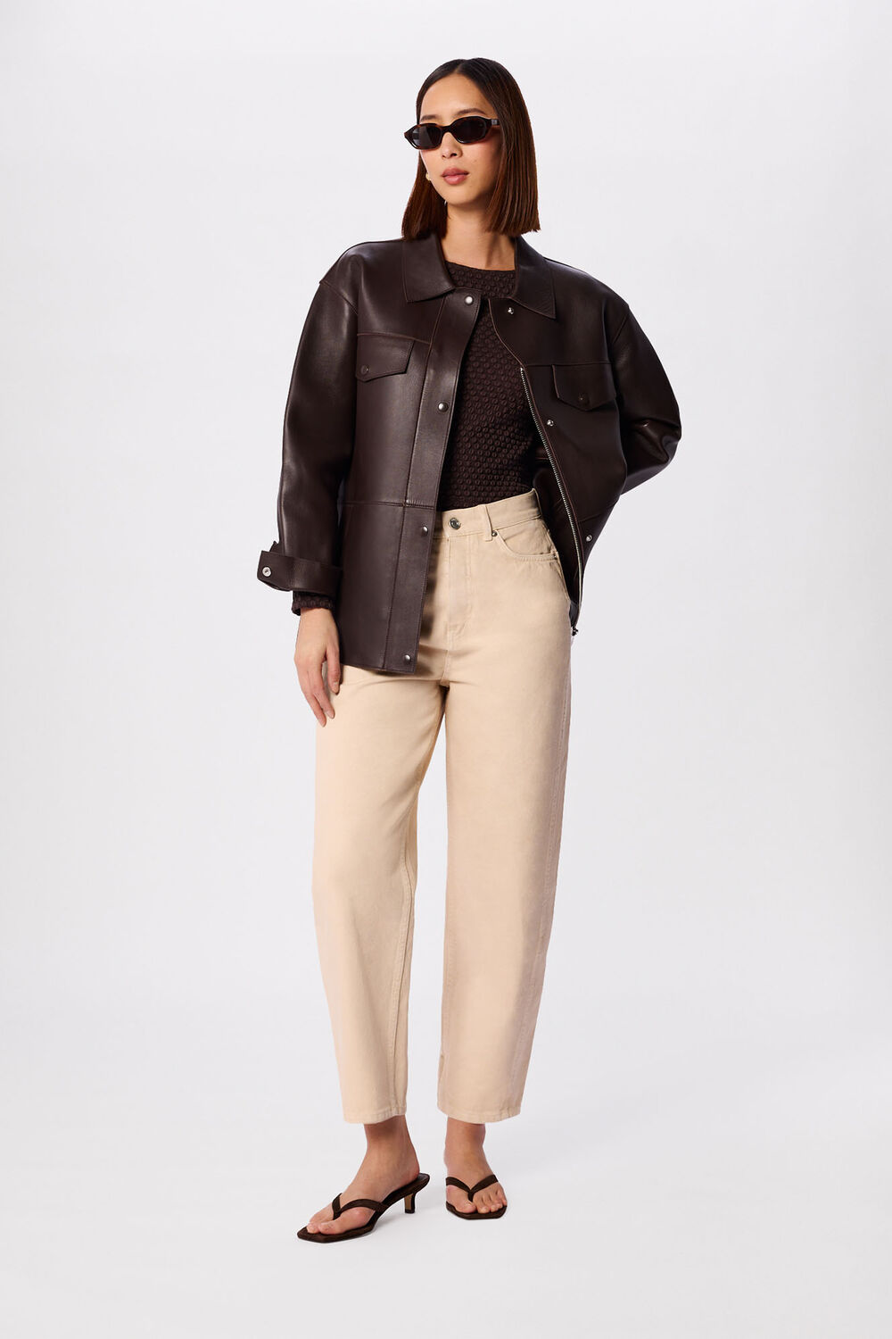 Textured Circle Jersey Top