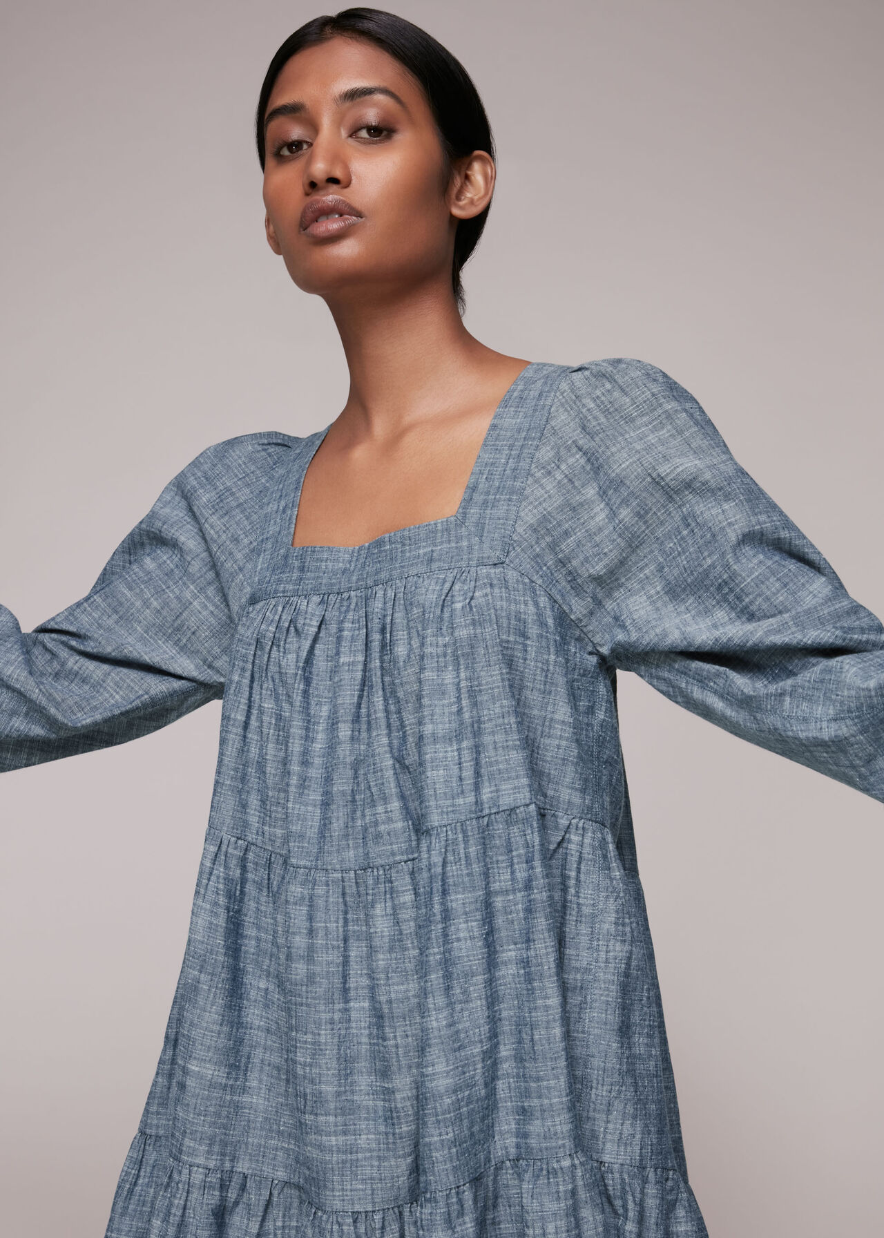 Tilly Chambray Trapeze Dress