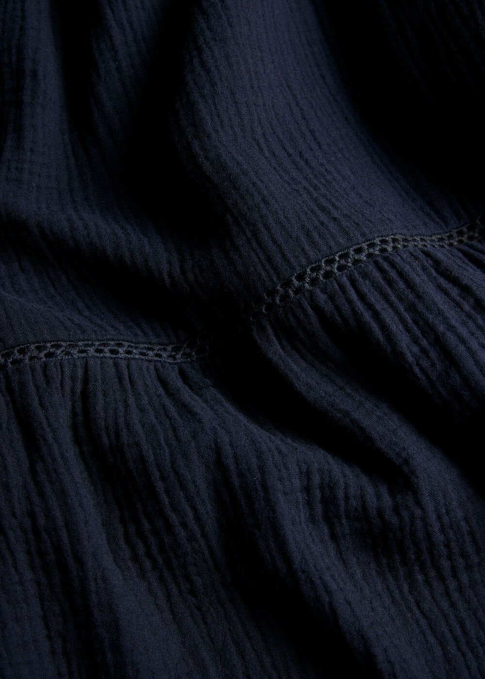 V Neck Textured Midi Dress