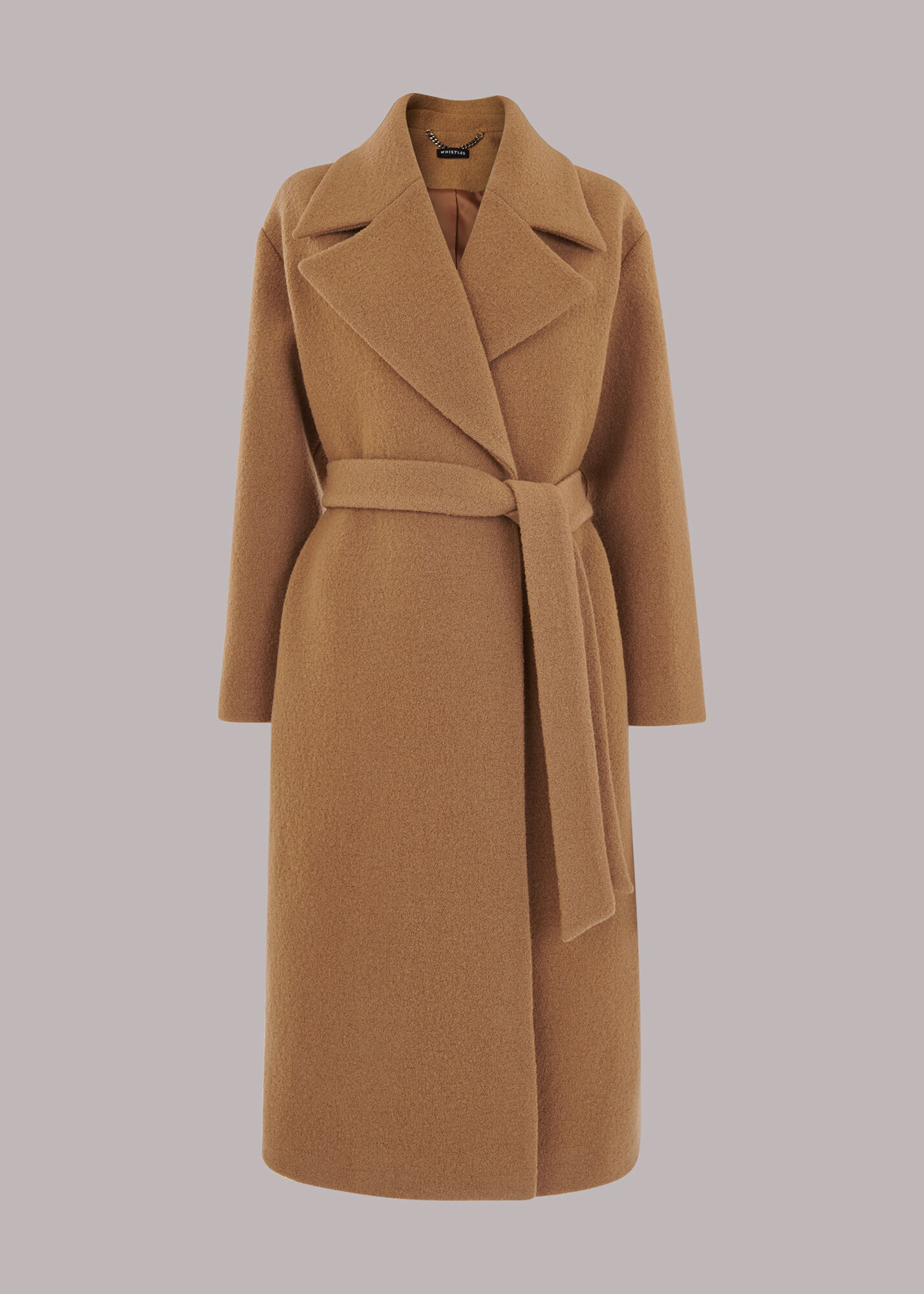 Camel wrap wool coat 2025