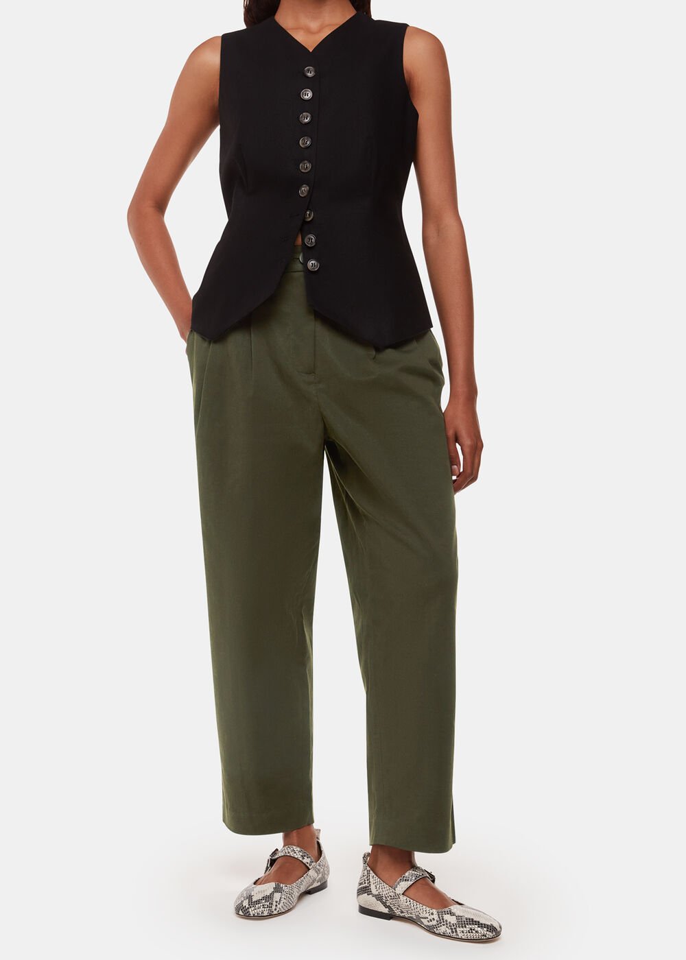 Petite Bethany Barrel Leg Trouser