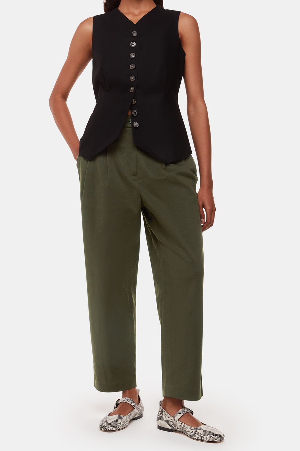 Petite Bethany Barrel Leg Trouser