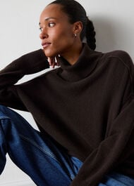 Cashmere Seam Roll Neck Knit
