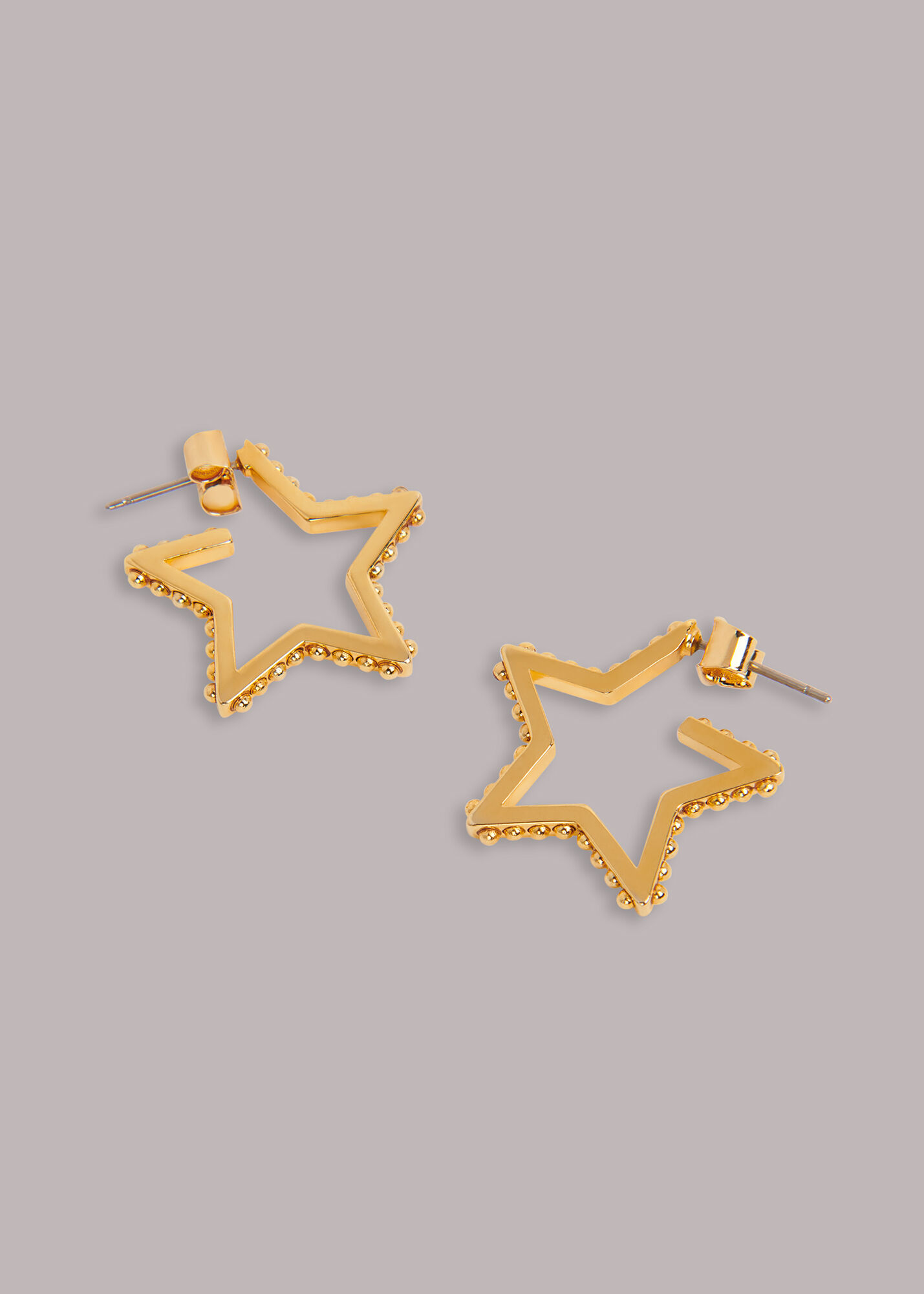 Star discount outline earrings