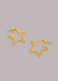 Studded Star Outline Earring