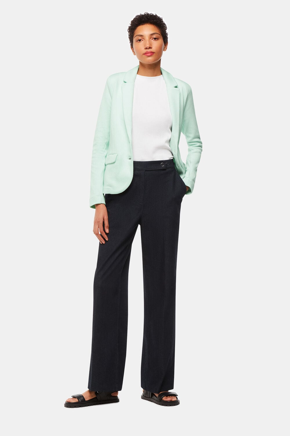 Mint Slim Fit Jersey Jacket