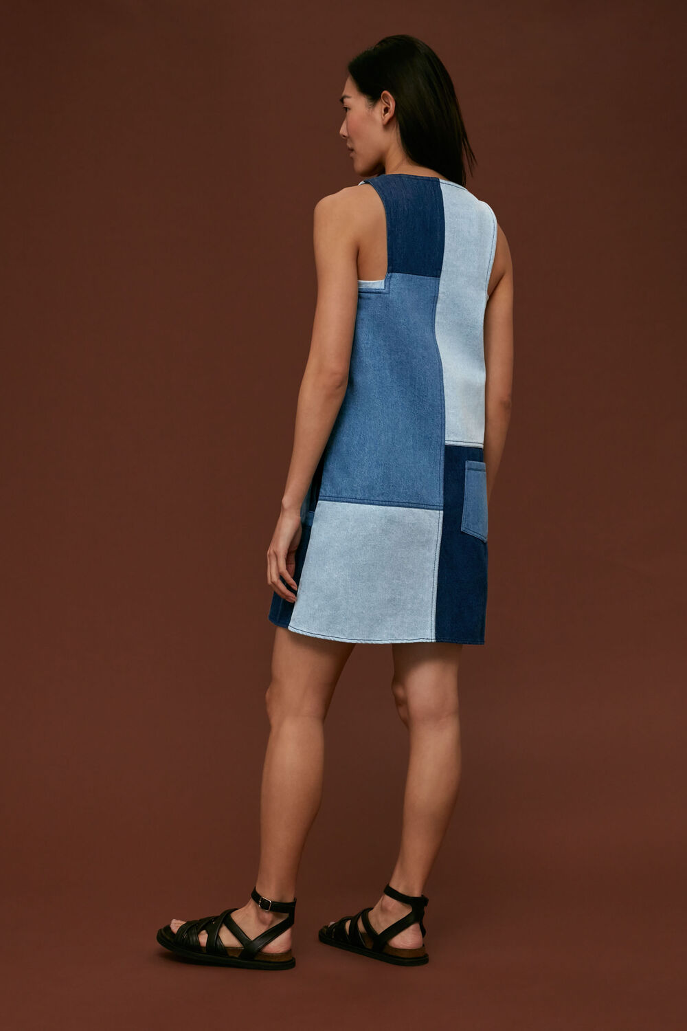 Patchwork Denim Dress