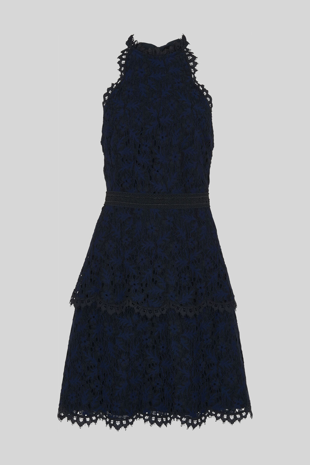 Halter Neck Talie Lace Dress Black