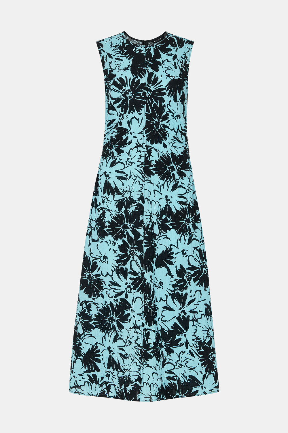 Pansy Print Textured Dress