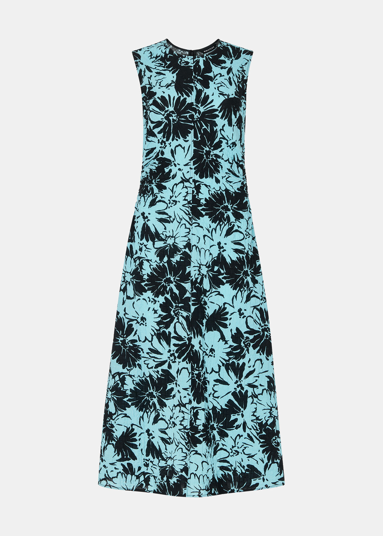 Pansy Print Textured Dress