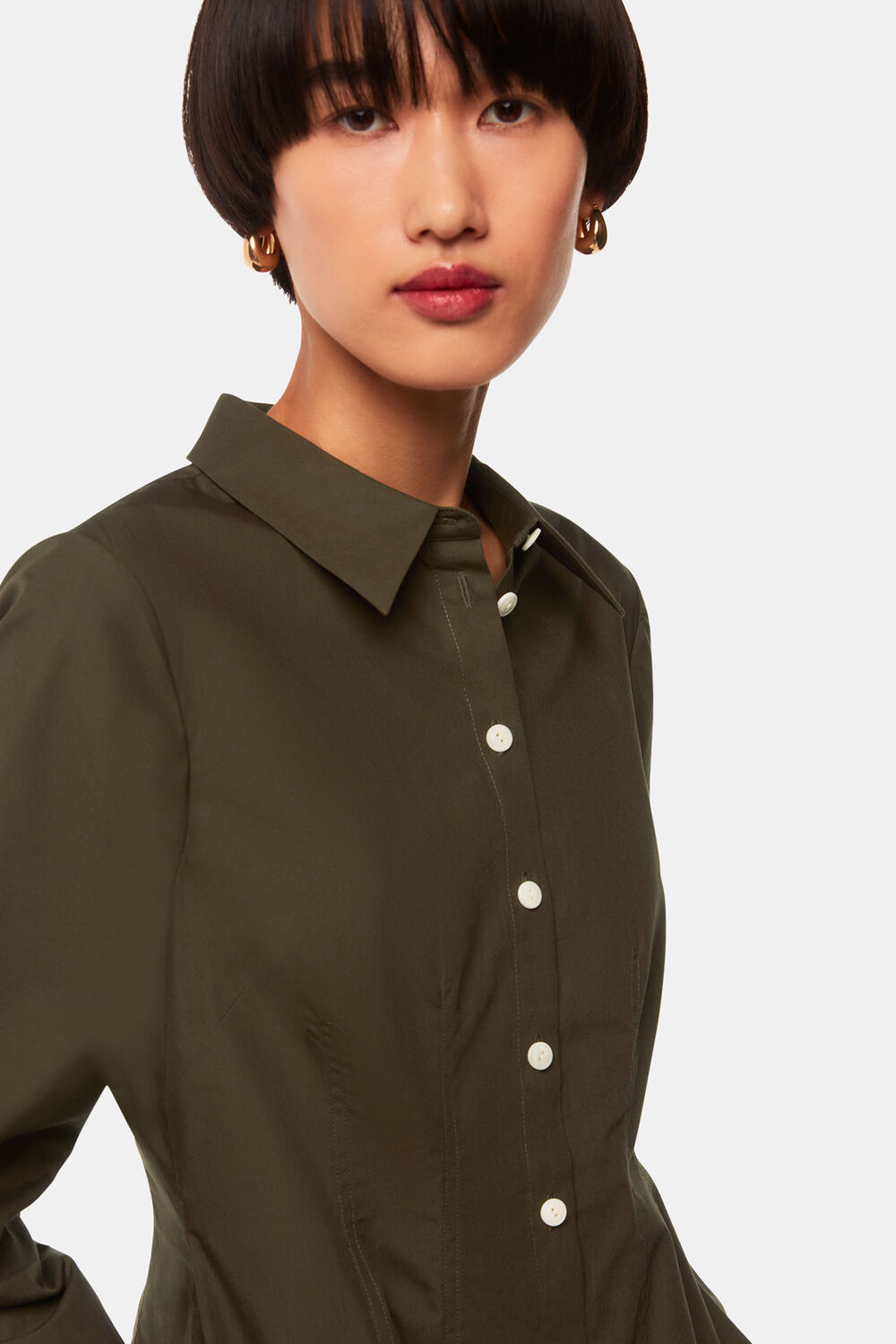 Jean Poplin Shirt Dress