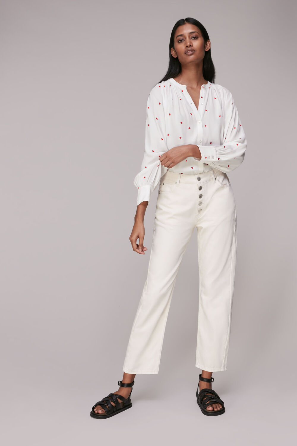 Heart Embroidered Top