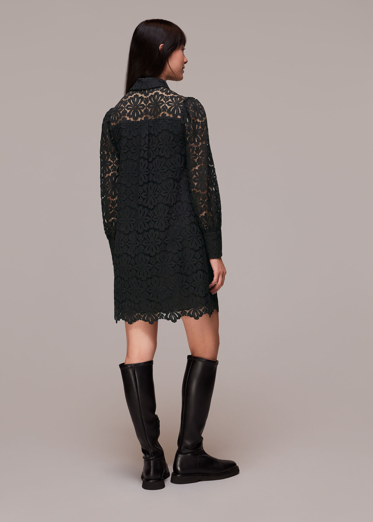 Lace Shirt Dress