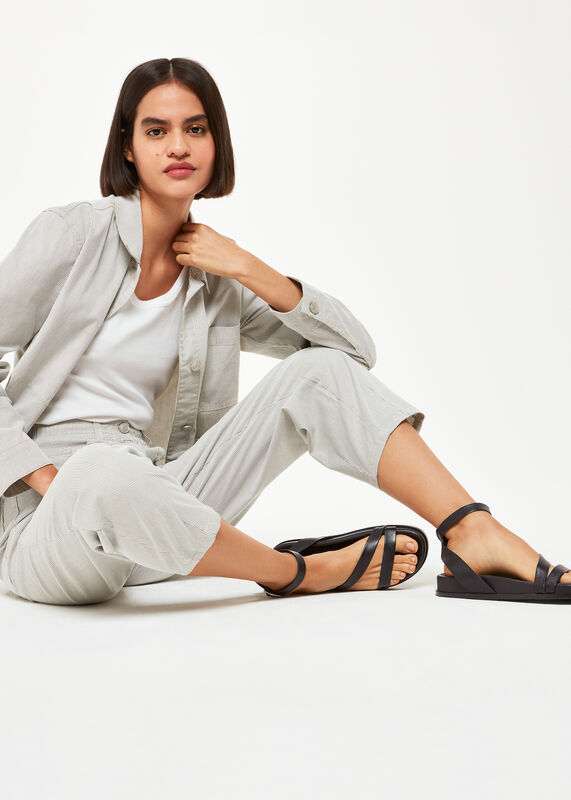 Gaia Asymmetric Strappy Sandal