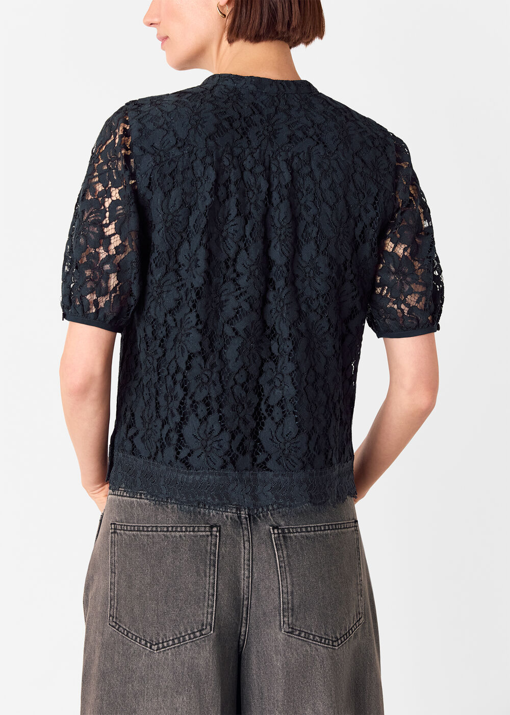 Lace Tie Detail Blouse