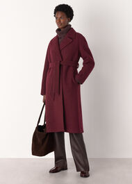 Long Belted Wool Coat