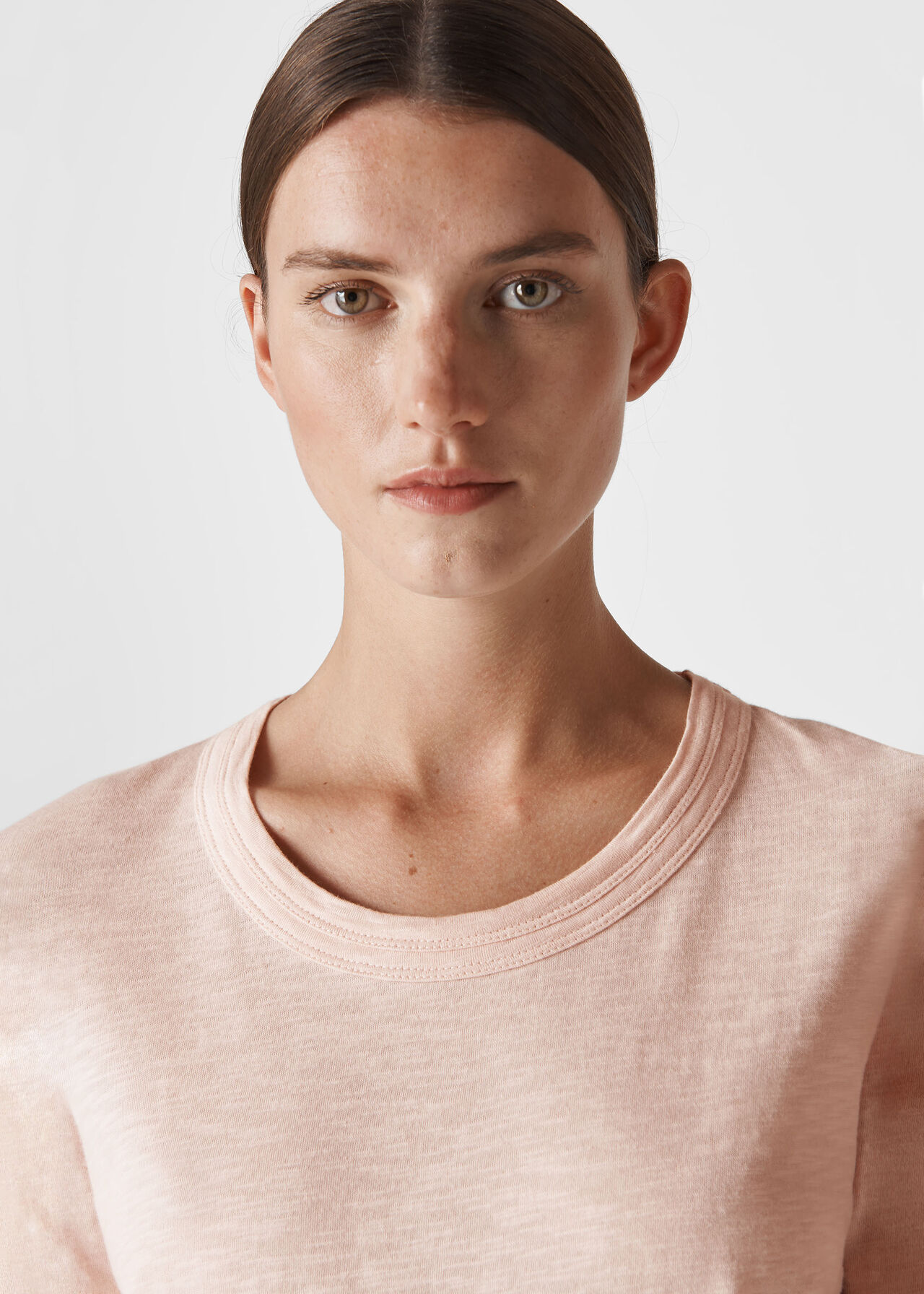 Rosa Double Trim T-Shirt Pale Pink
