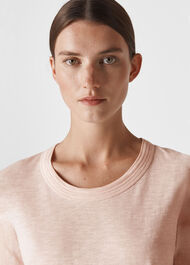 Rosa Double Trim T-Shirt Pale Pink