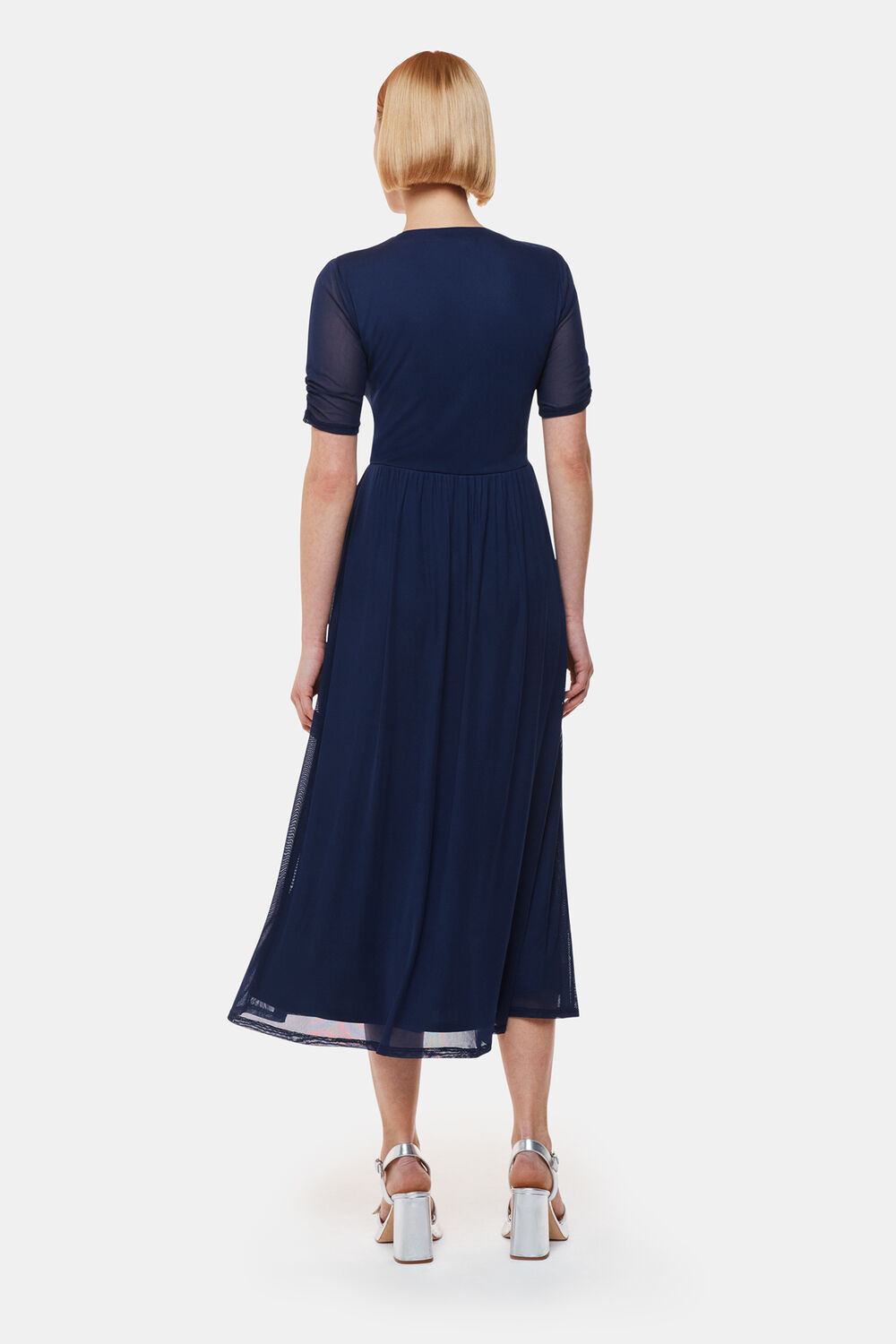 Anneliese Button Mesh Dress