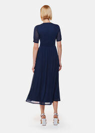 Anneliese Button Mesh Dress