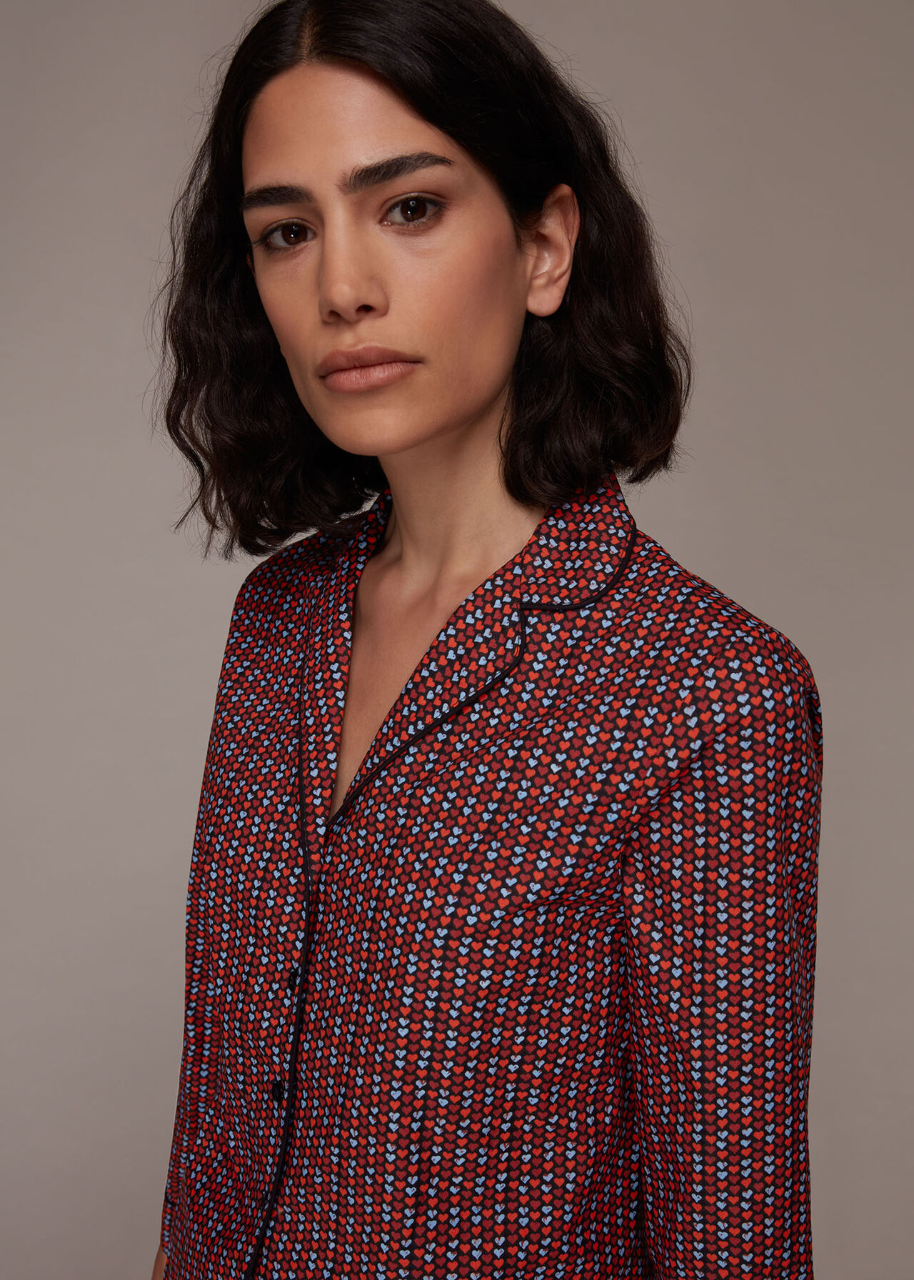 Heart Print Cotton Pyjamas