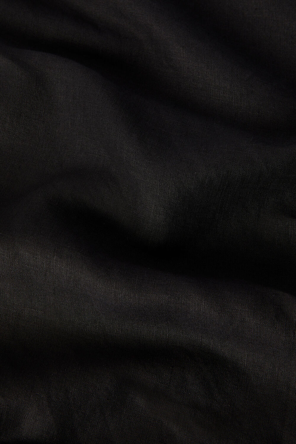 Black Linen Midi Skirt