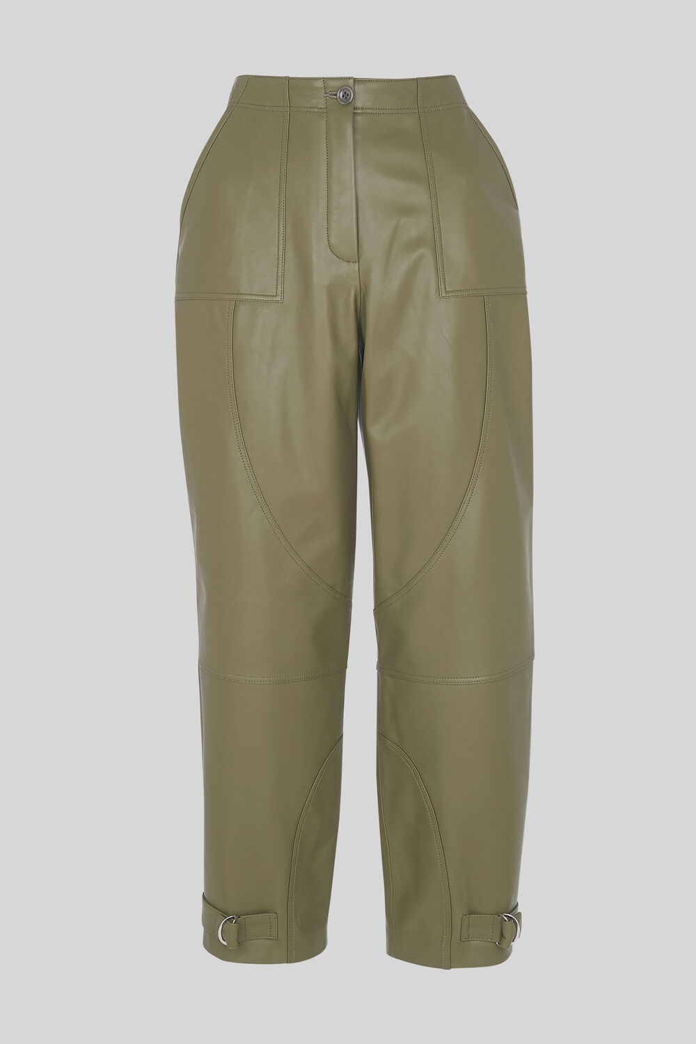Leather Cargo Trouser Khaki