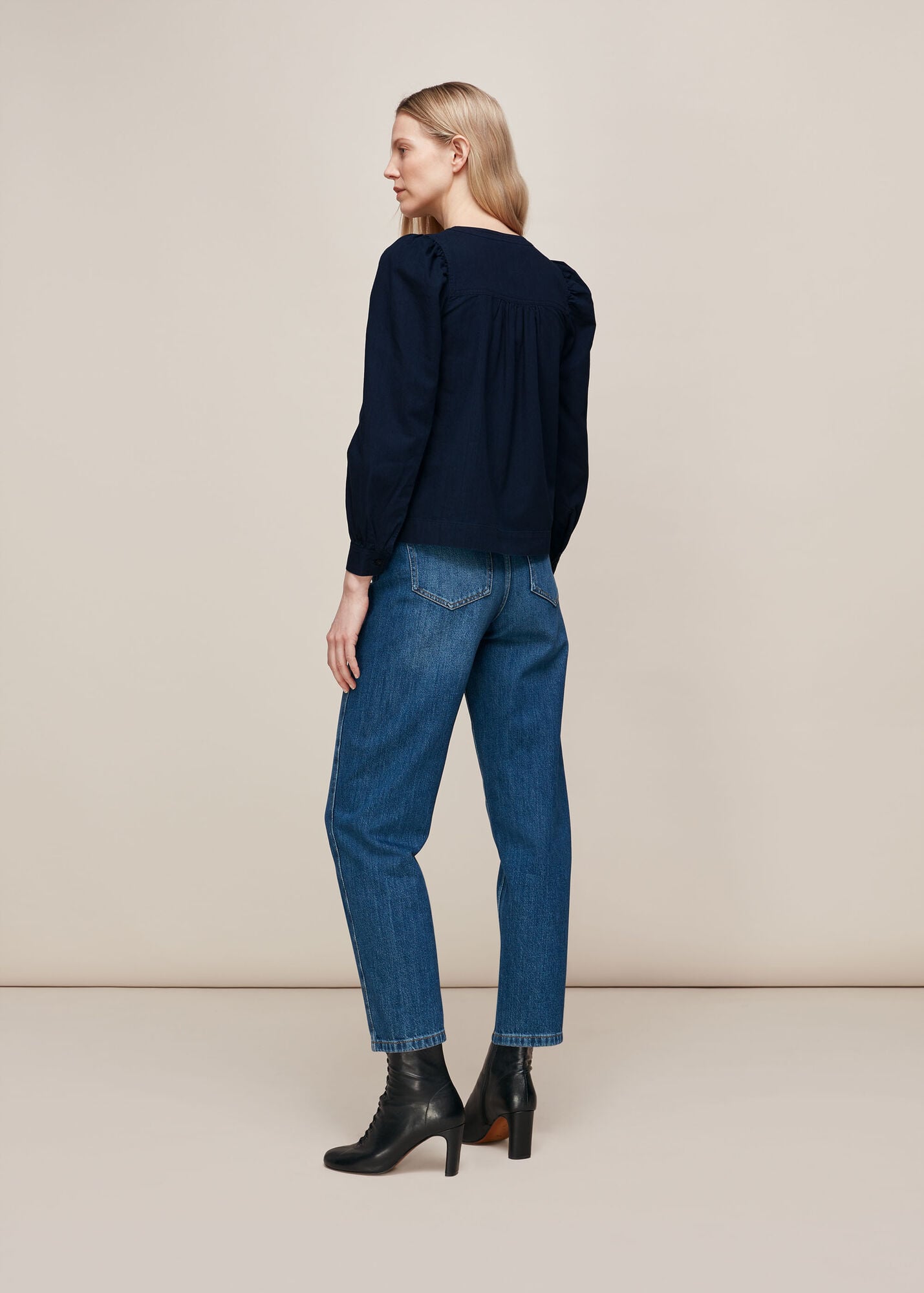 Denim Puff Shirt