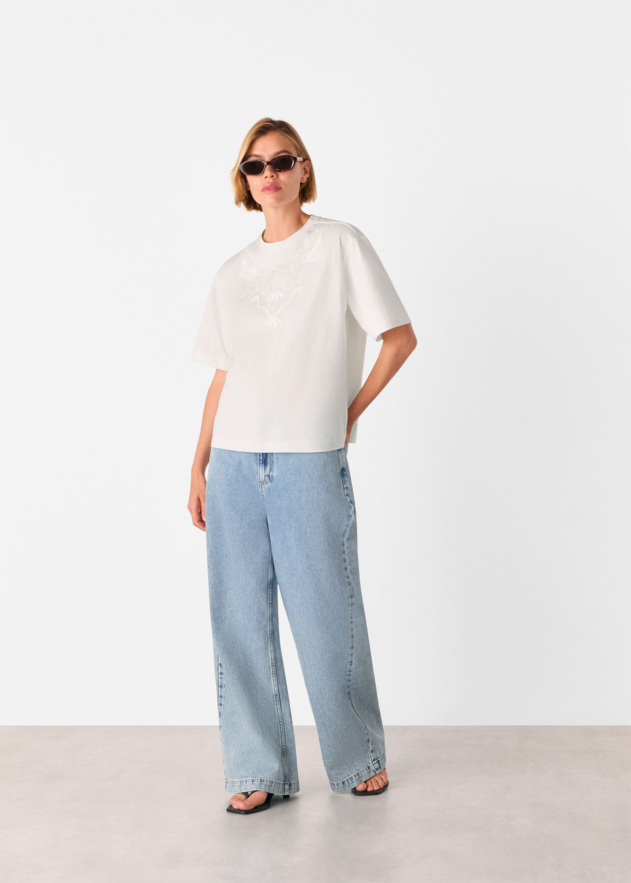 Embroidered Cotton T-Shirt