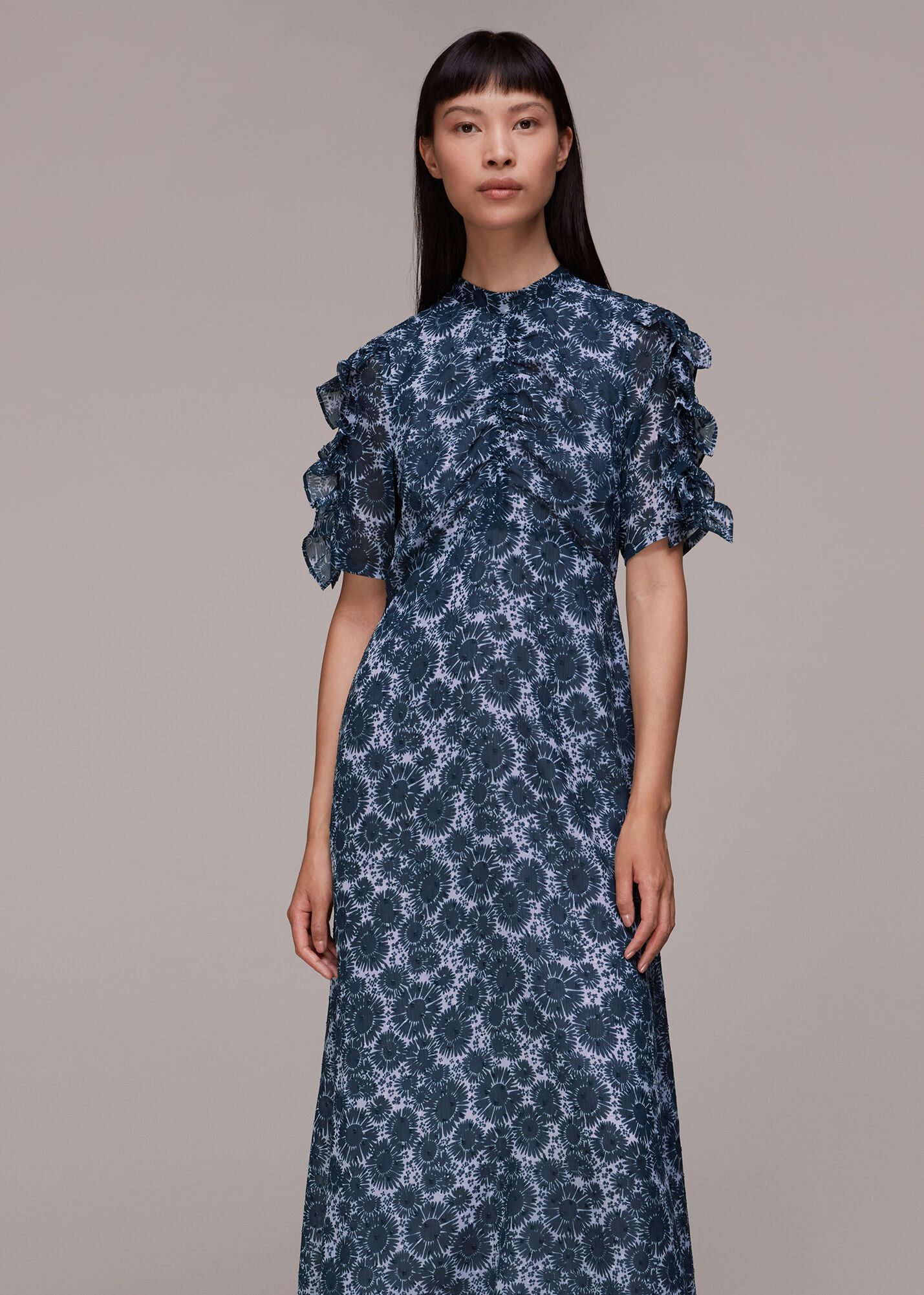 Whistles python print shop midi dress